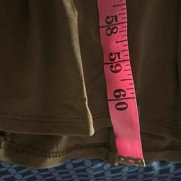 Attitudes by Renee Olive Lycra como jersey maxi Dress Sz L - Picture 8 of 12